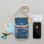 【5月24日発送予定】Funnymade Canvas Mini Cross Bag スマホポーチ クロスバック ミニバッグ 軽量 軽い 薄い 小さめ 無地 デイリー かわいい 韓国製
