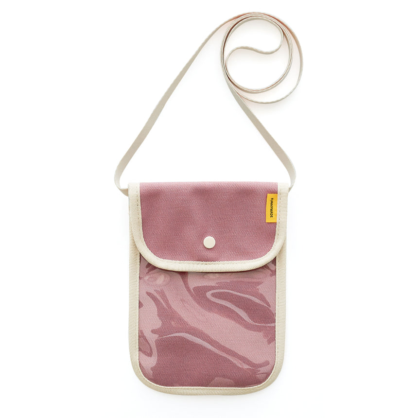 【5月24日発送予定】Funnymade Canvas Mini Cross Bag スマホポーチ クロスバック ミニバッグ 軽量 軽い 薄い 小さめ 無地 デイリー かわいい 韓国製
