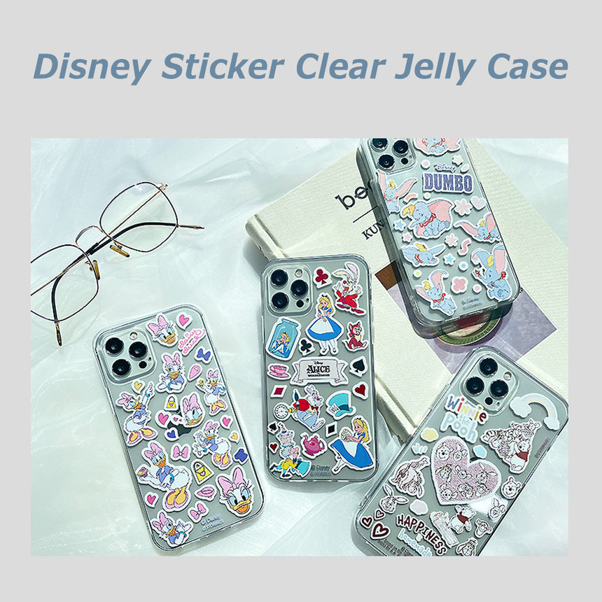 【10月13日発送予定】【並行輸入品】Disney Sticker Clear Jelly Case